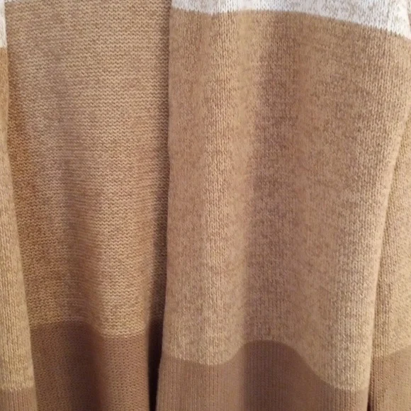 Style And Co Colorblock Open Front Cardigan Earrh Colors Medium New With Tag - Picture 3 of 6